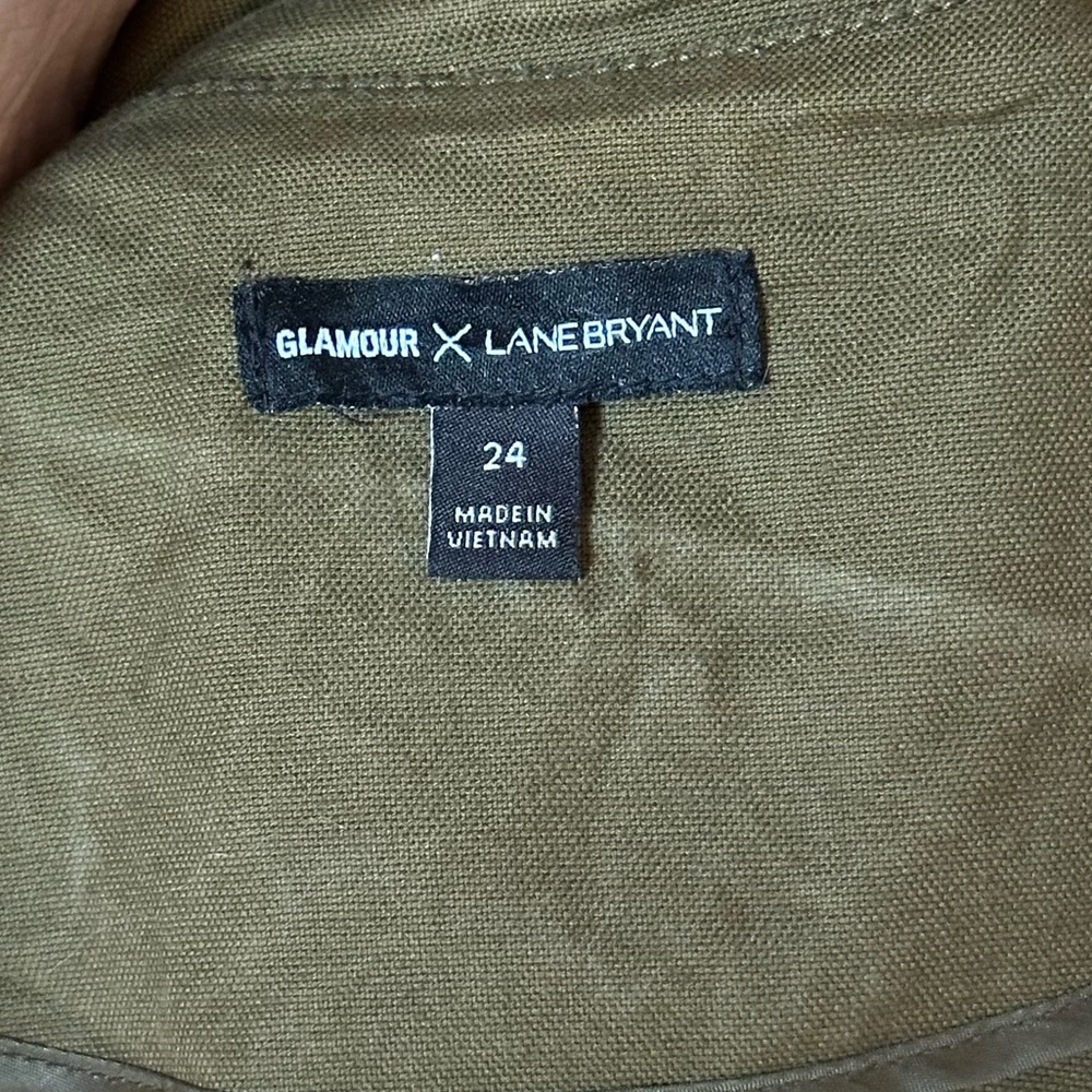 Lane Bryant Women's Olive Green Jacket Size 24 B9 - Picture 2 of 8